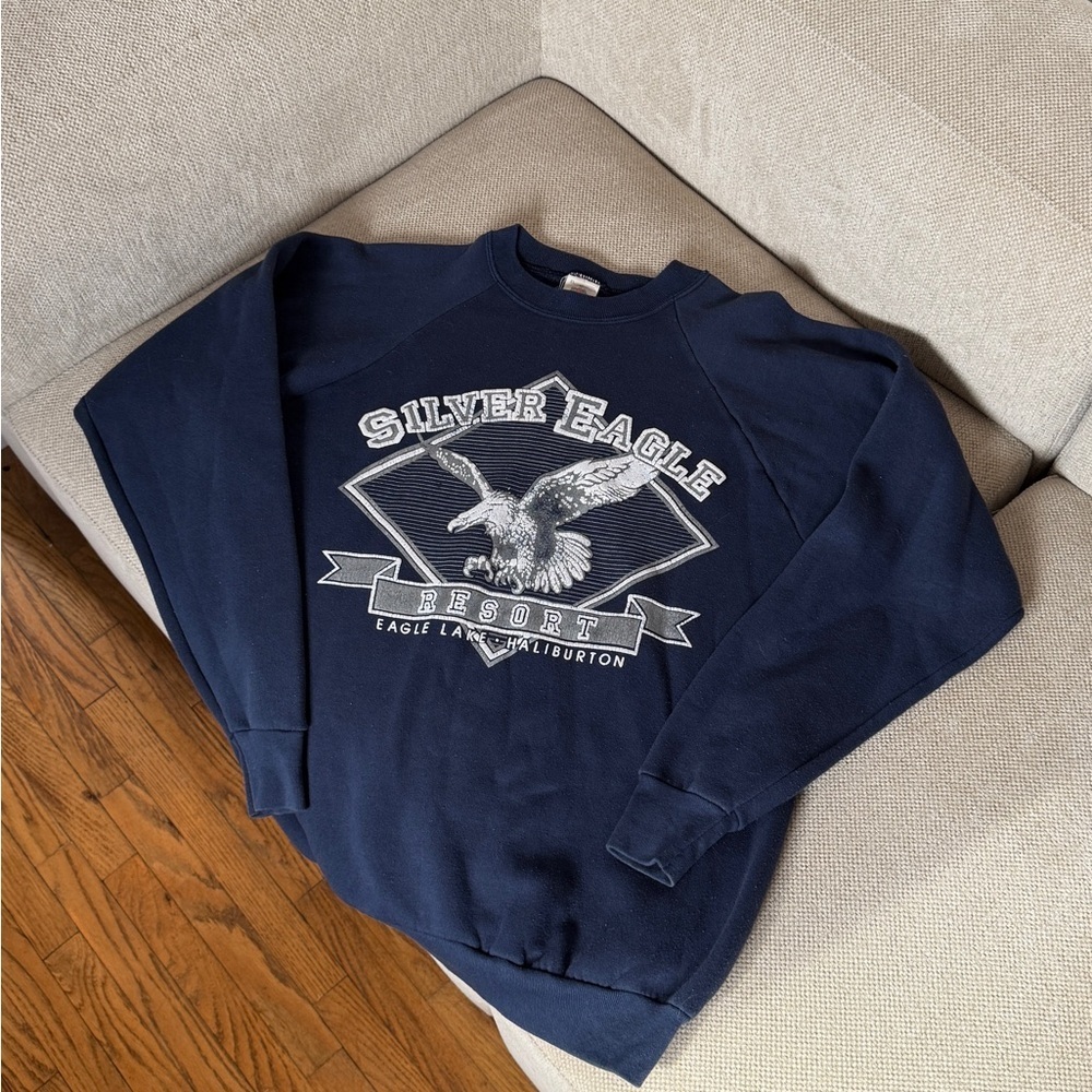 Navy Blue vintage Men's Sweater